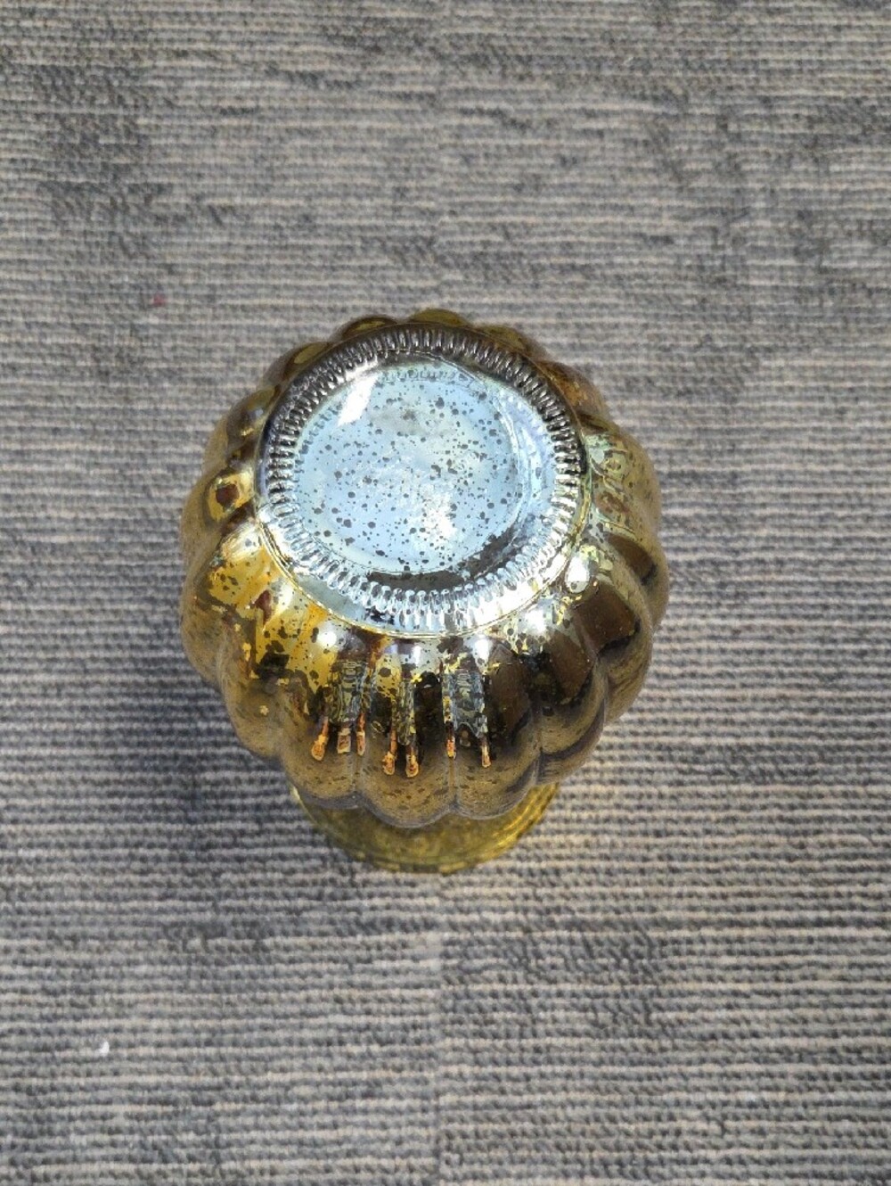 Gold Mercury Glass Decorative Vase - Home Accents 9 Inches Tall. - Picture 2 of 3